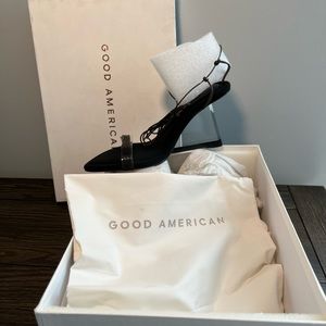 Good American heels black neoprene size 7.5 NWB